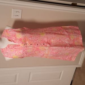 Lily Pulitzer pink print cotton breezy sundress sz M